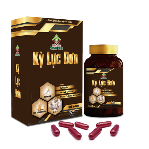 Kỳ Lực Đơn (hộp 60v) – Bổ thận tráng dương, tăng cường sinh lực (hộp cứng)