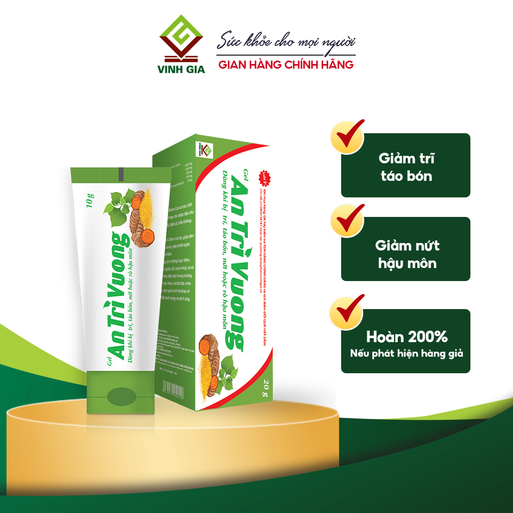 Gel An Tri Vương – Dùng khi bị trĩ, táo bón, nứt kẽ hậu môn