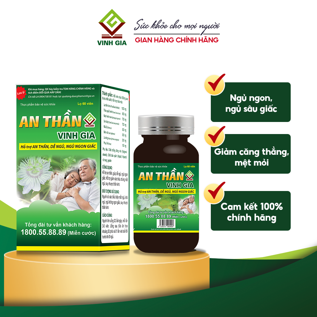 An Thần Vinh Gia – Hỗ trợ An Thần, Dễ Ngủ, Ngủ Ngon Giấc