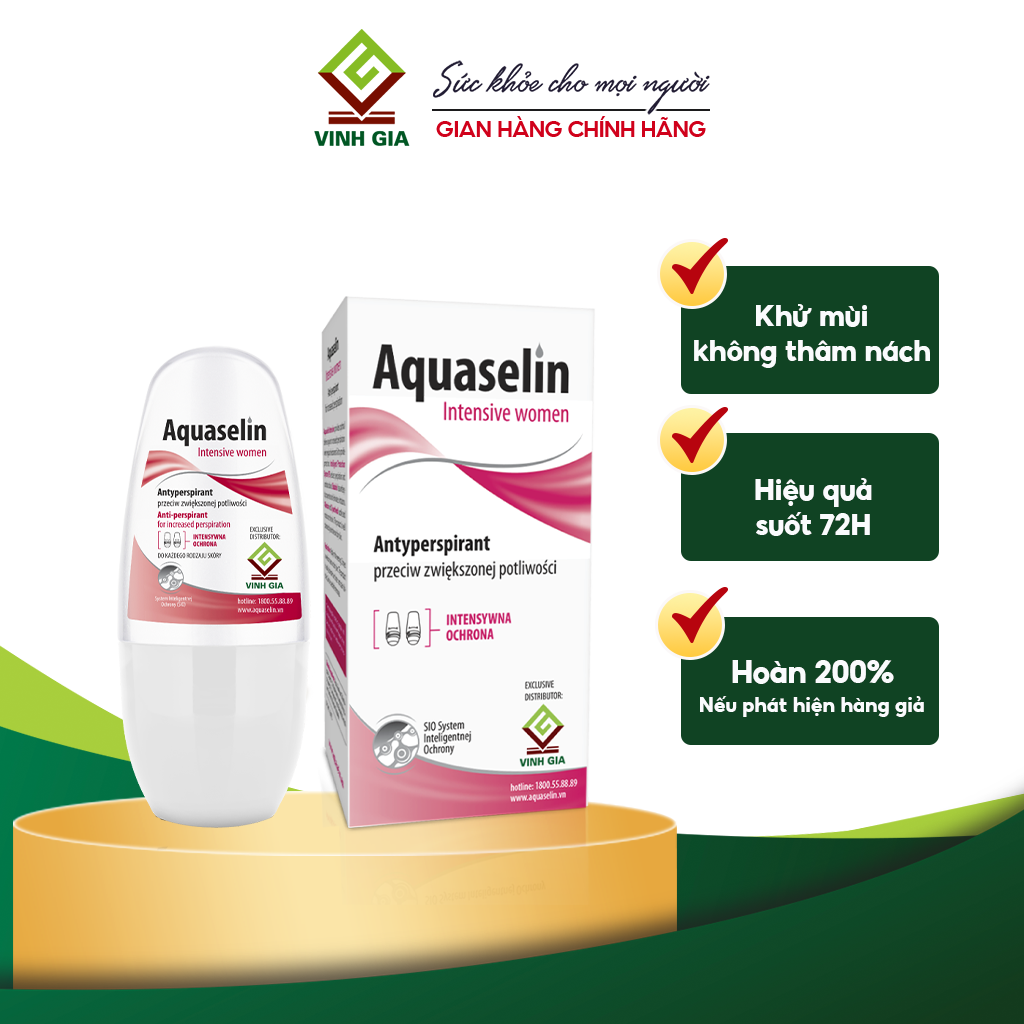 Lăn nách Aquaselin 50ml dành cho nữ (loại mạnh)