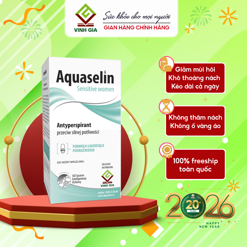 Lăn nách Aquaselin 50ml dành cho nữ (loại nhẹ)