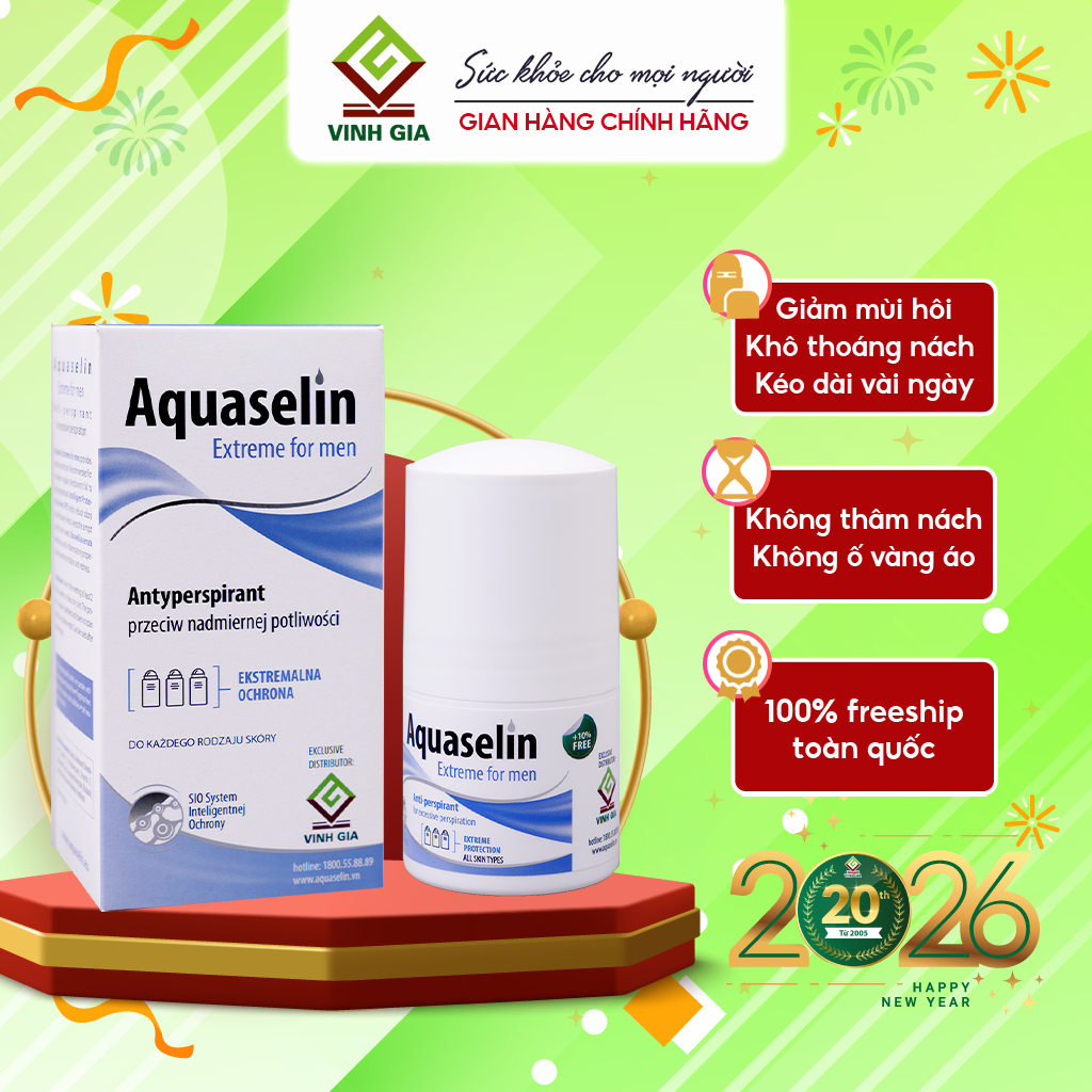 Lăn nách Aquaselin 50ml dành cho nam